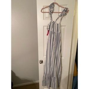 Striped long summer dress